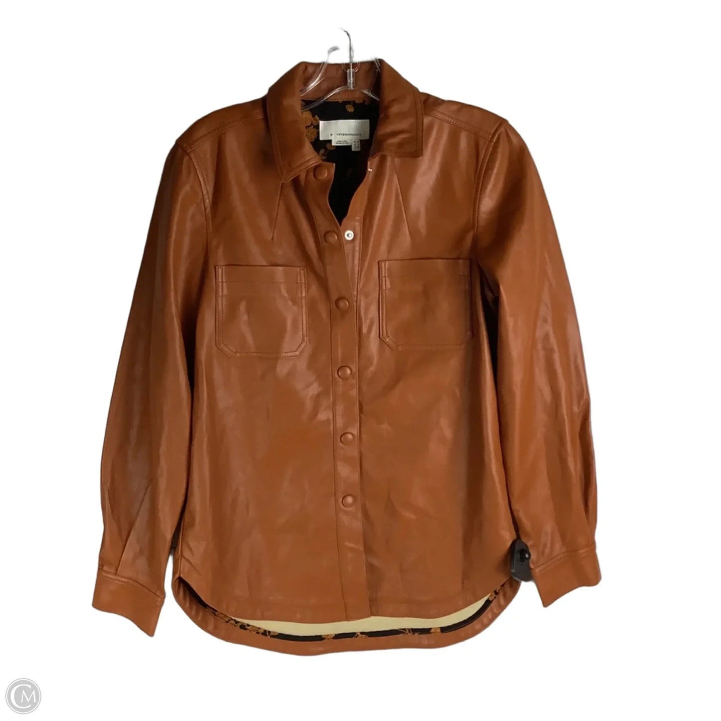 Jacket Shirt By Anthropologie In Brown, Size: 2