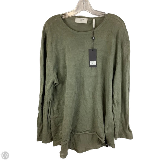 Top Long Sleeve By Cmc In Green, Size: S