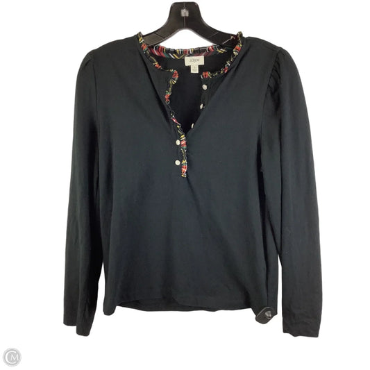 Top Long Sleeve By J. Crew In Black, Size: S