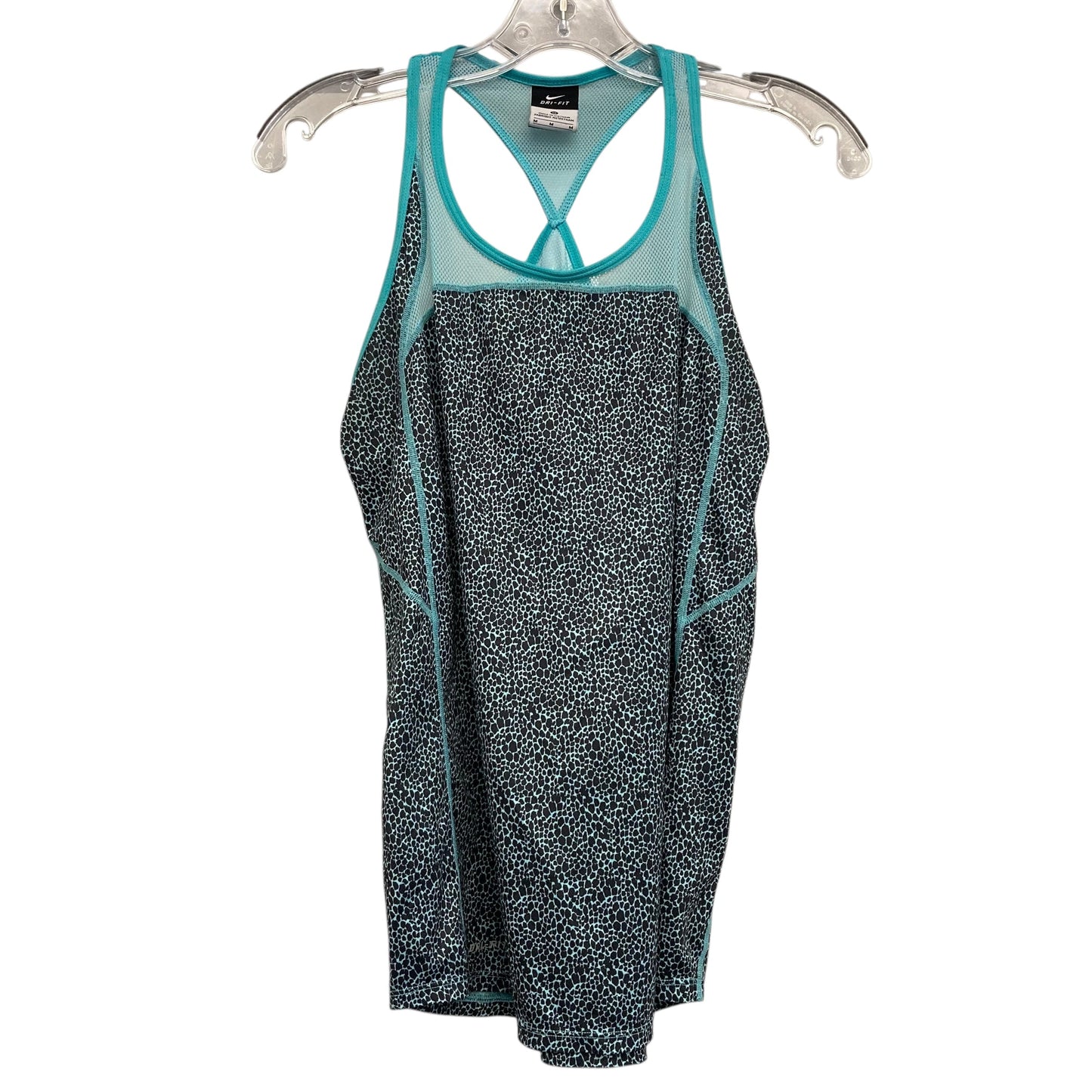 Athletic Tank Top By Nike Apparel In Black & Blue, Size:M