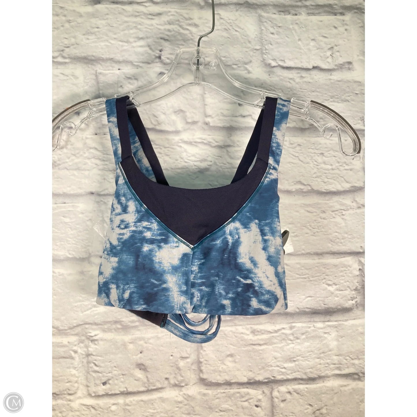 Athletic Bra By Lululemon In Blue & White, Size: S