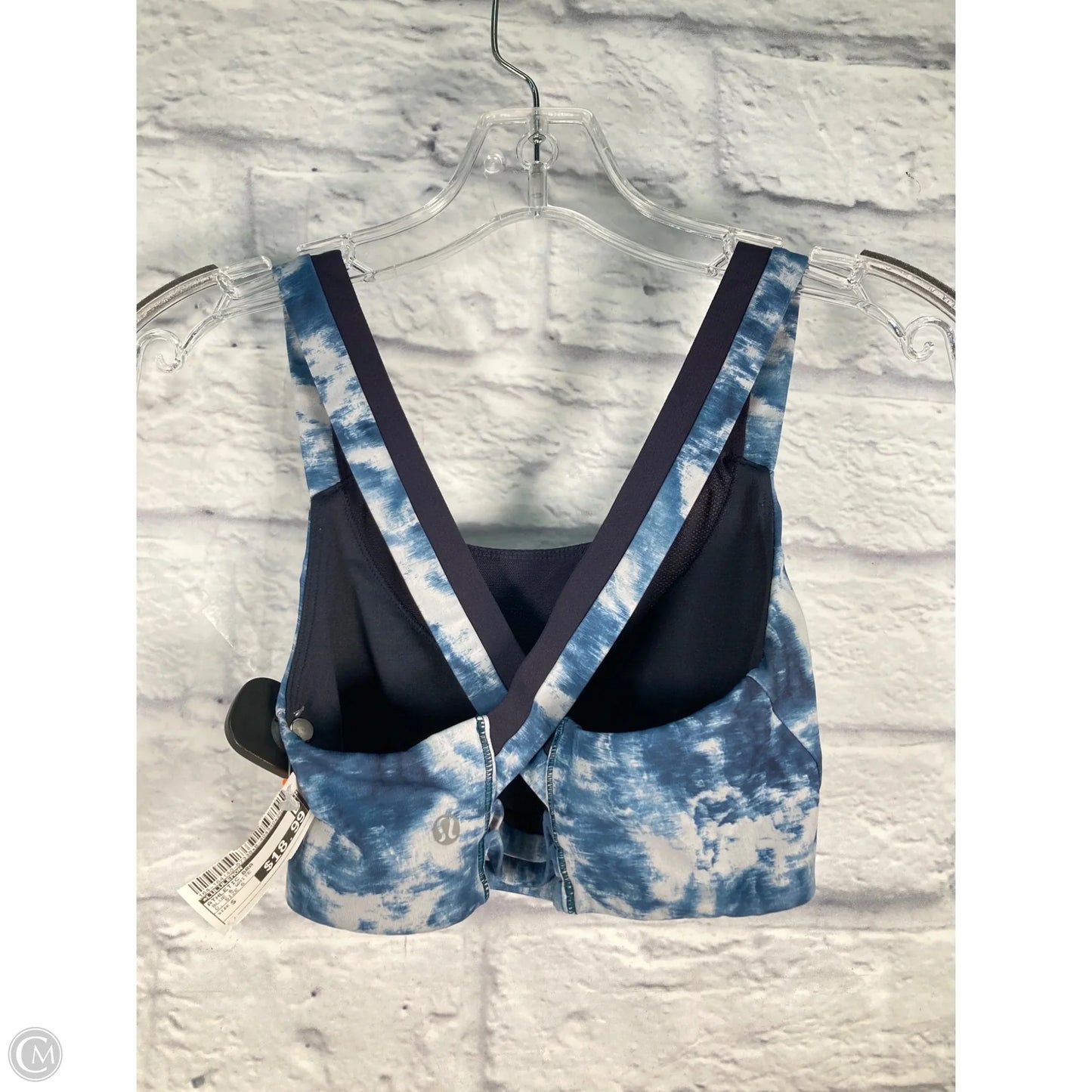 Athletic Bra By Lululemon In Blue & White, Size: S