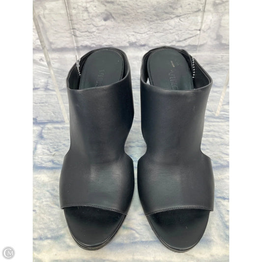 Sandals Heels Wedge By Vince In Black, Size: 9