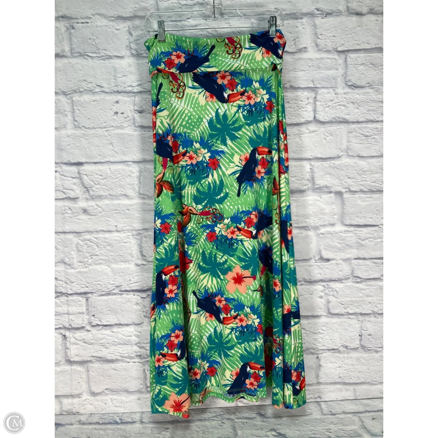 Skirt Midi By Honey & Lace In Blue & Green, Size: 8