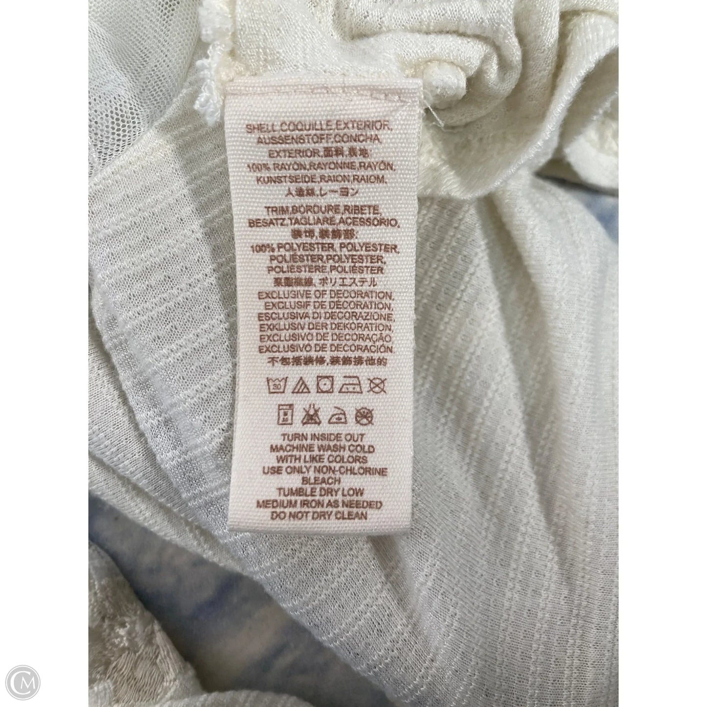 Top Long Sleeve By Free People In Cream, Size: M