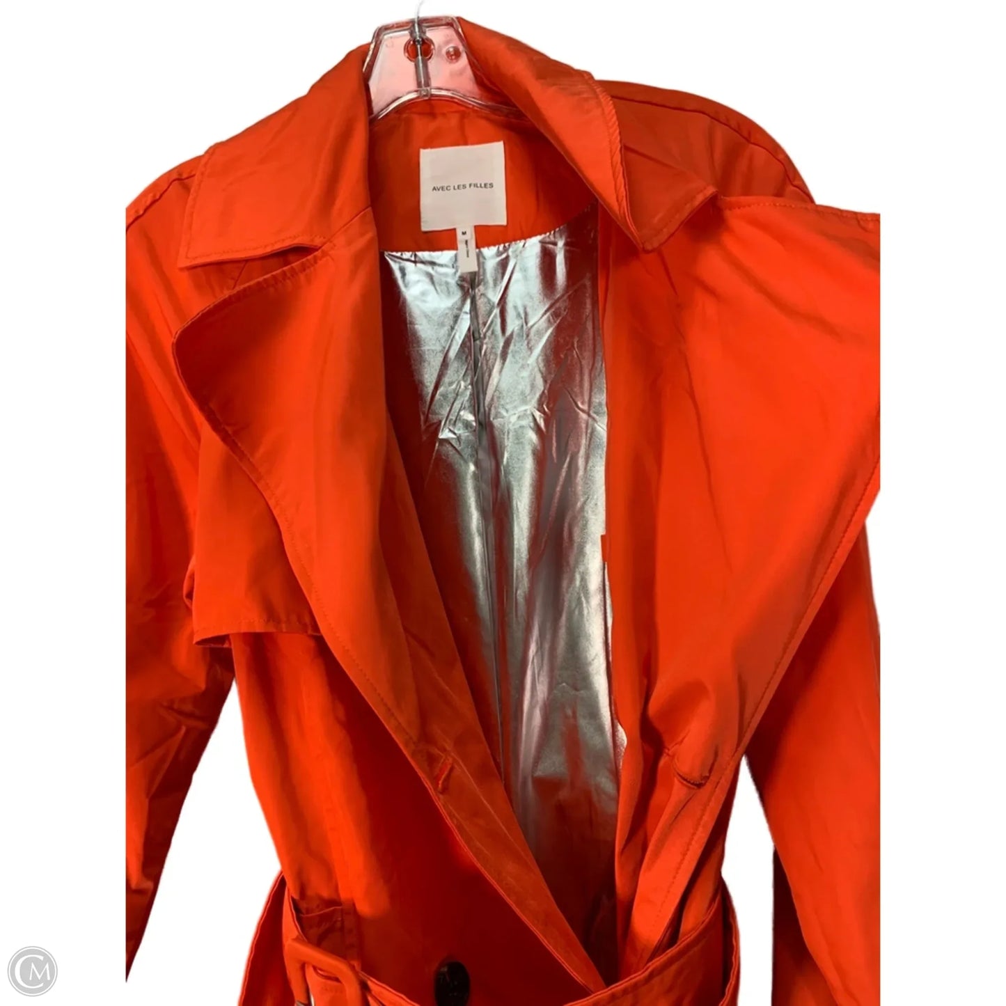 Coat Raincoat By Avec Les Filles In Orange, Size: M