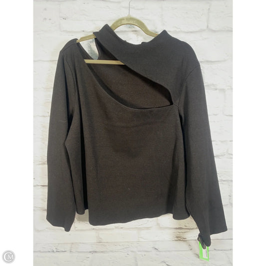 Sweatshirt Collar By Anthropologie In Black, Size: 3x