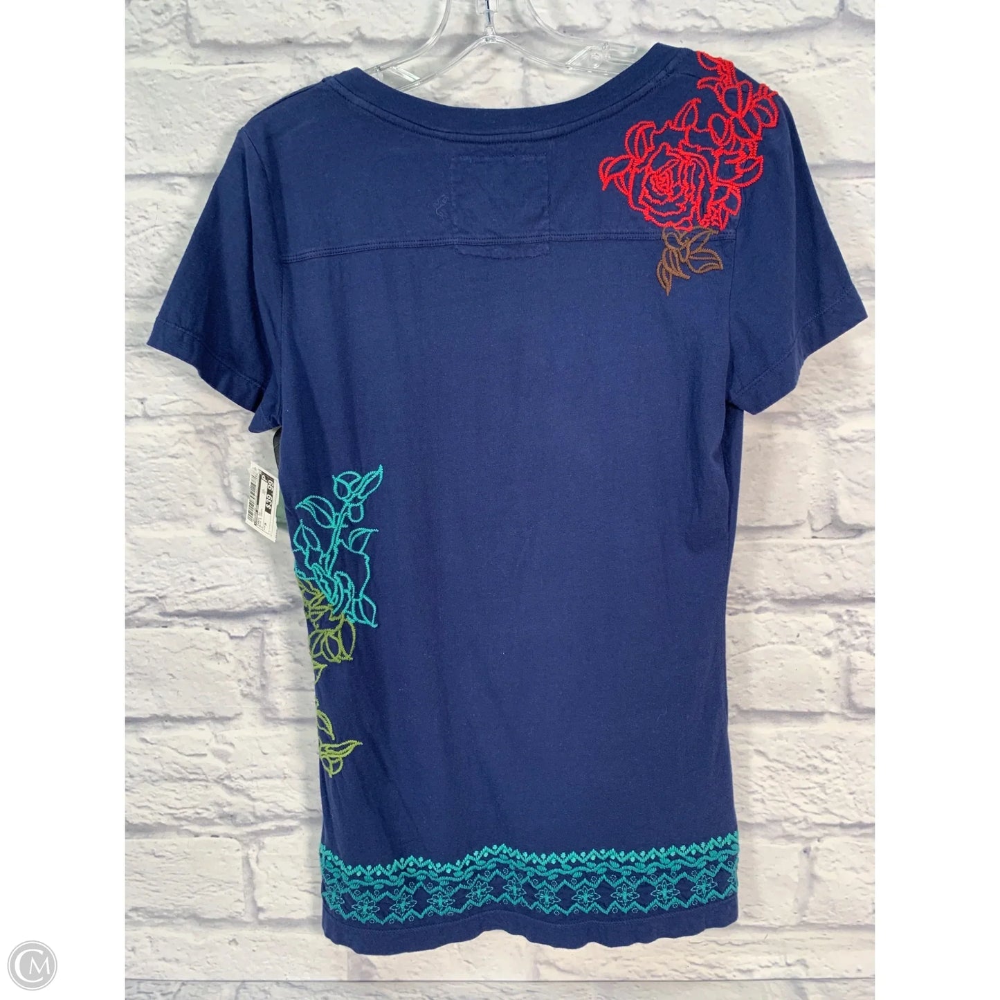Tunic Short Sleeve By Johnny Was In Blue & Green, Size: M
