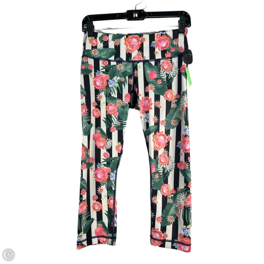 Athletic Leggings By Lululemon In Black & Green, Size: S