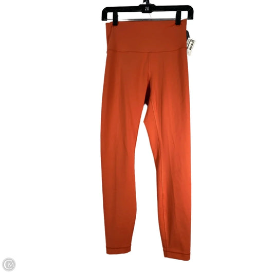 Athletic Leggings By Lululemon In Orange, Size: S