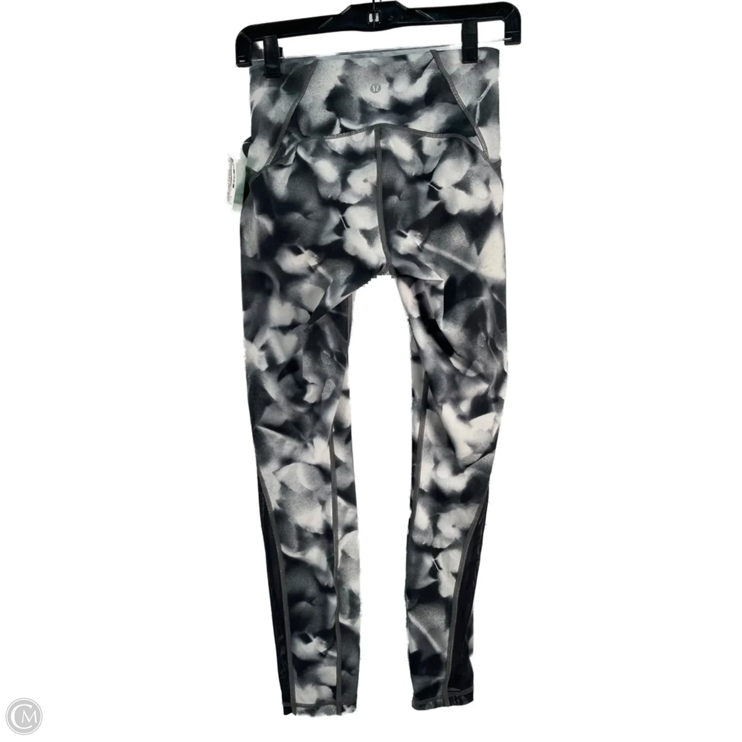 Athletic Leggings By Lululemon In Black & Grey, Size: S