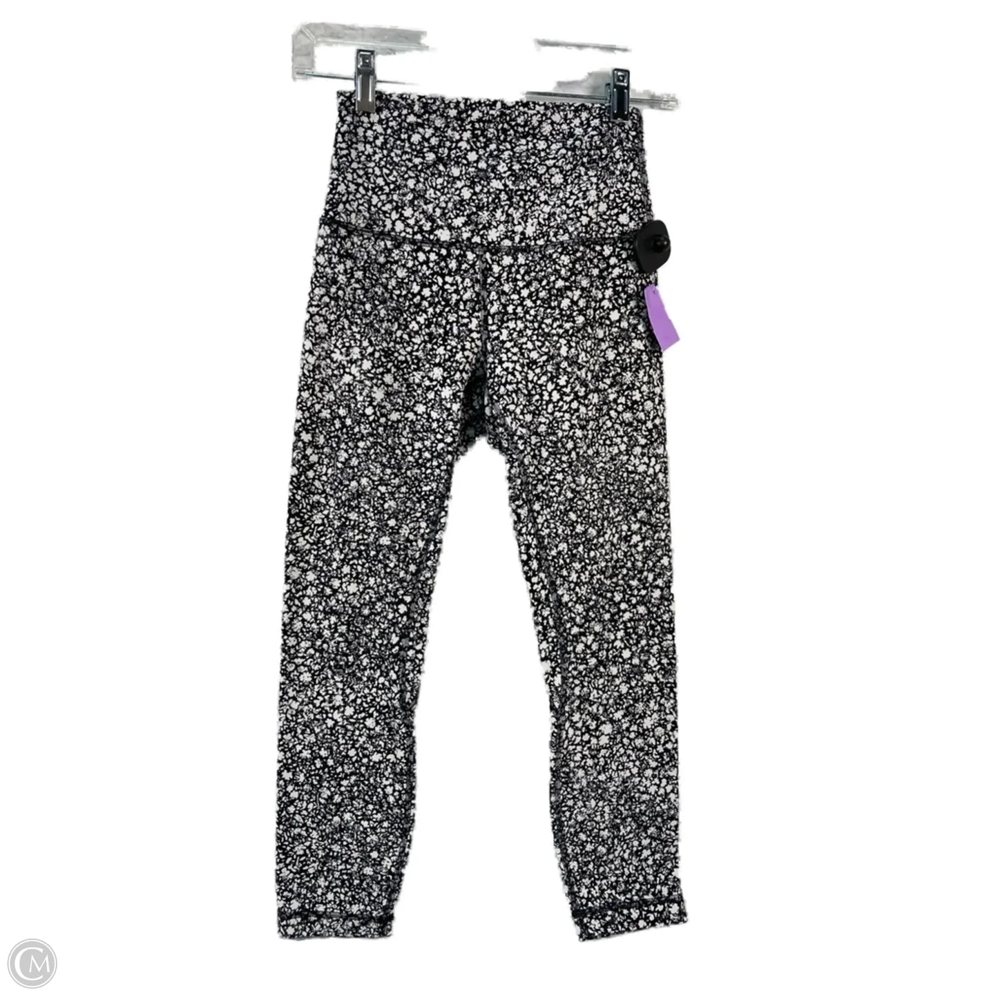 Athletic Leggings By Lululemon In Black & White, Size: S