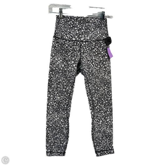 Athletic Leggings By Lululemon In Black & White, Size: S