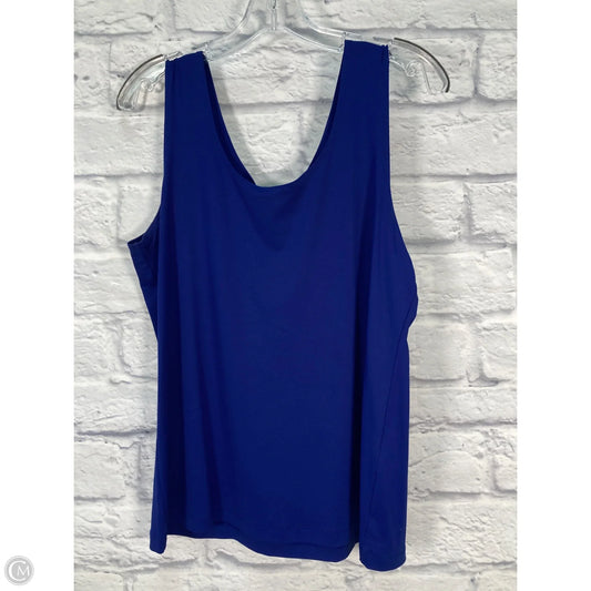 Top Sleeveless Basic By Chicos In Blue, Size: L