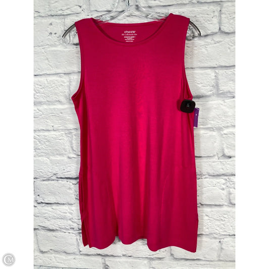 Top Sleeveless By Chicos In Pink, Size: M