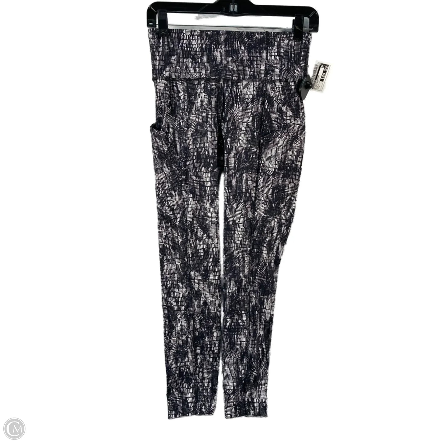 Athletic Leggings By Lululemon In Black & Grey, Size: S