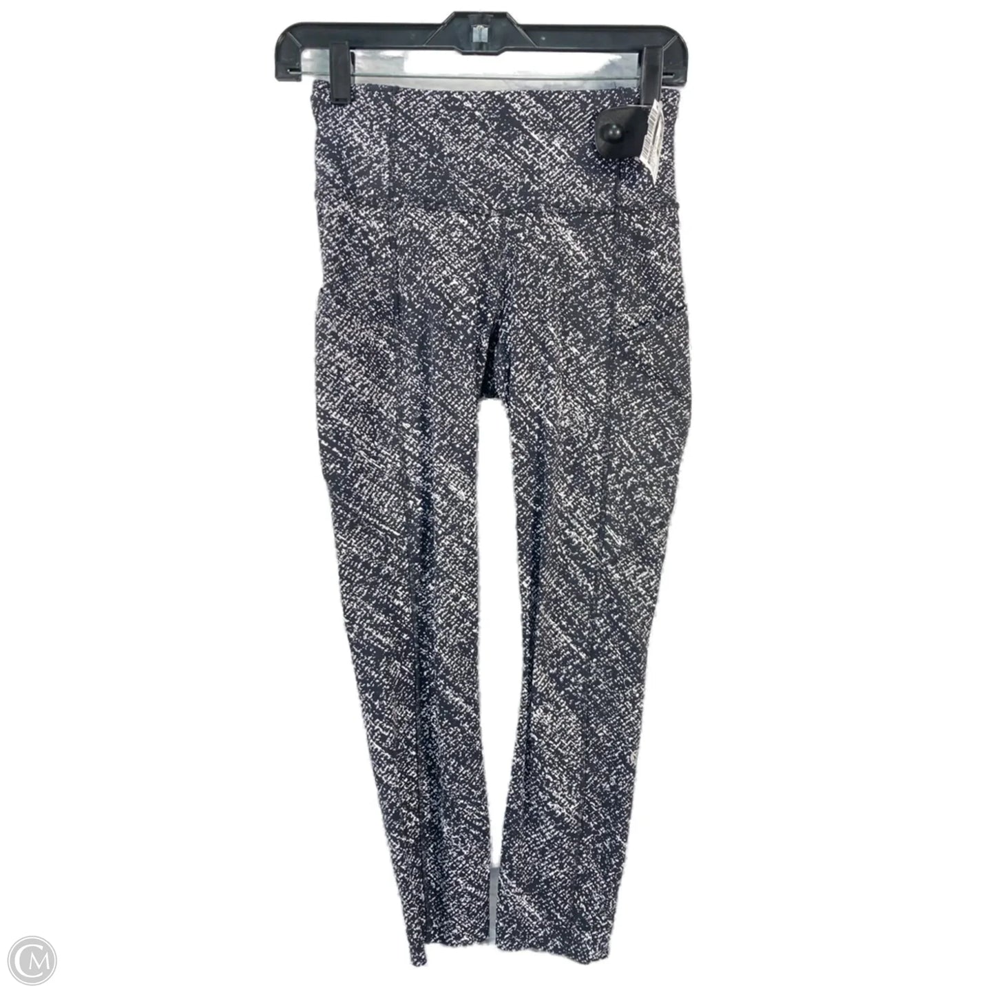 Athletic Leggings By Lululemon In Black & White, Size: S