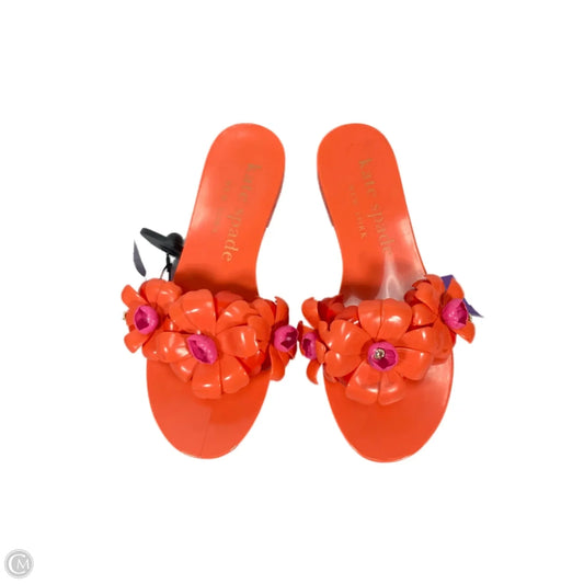Sandals Designer By Kate Spade In Orange & Pink, Size: 7