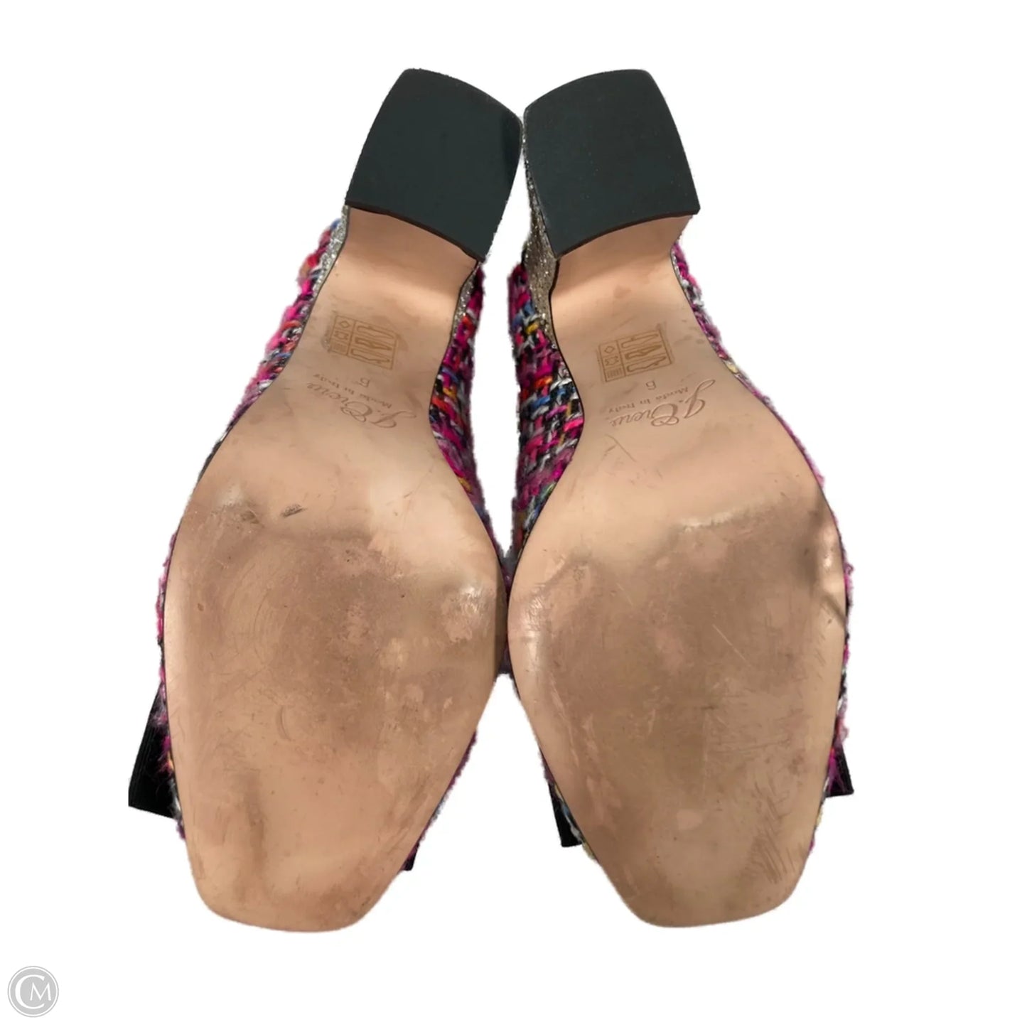 Shoes Heels Block By J. Crew In Black & Pink, Size: 6