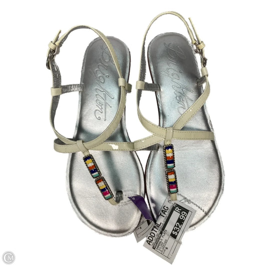 Sandals Flats By Brighton In Silver, Size: 6