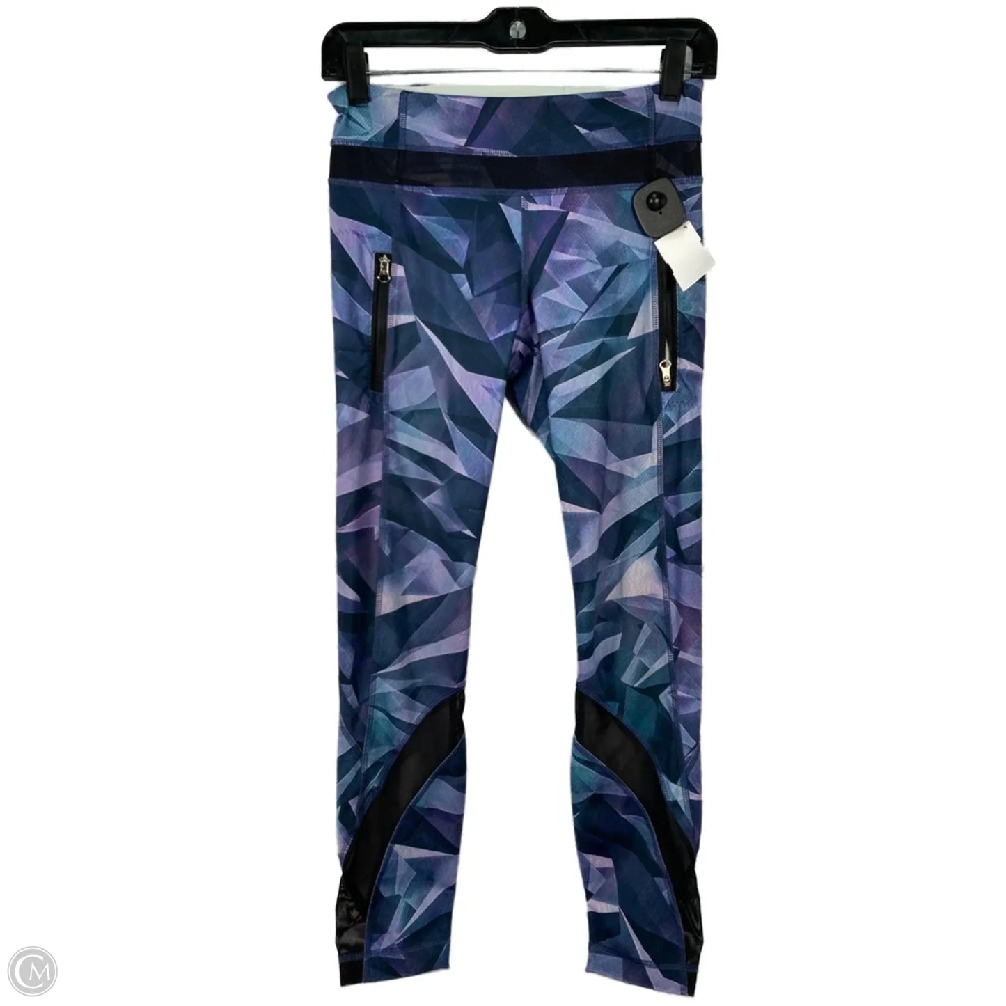 Athletic Leggings By Lululemon In Black & Purple, Size: S