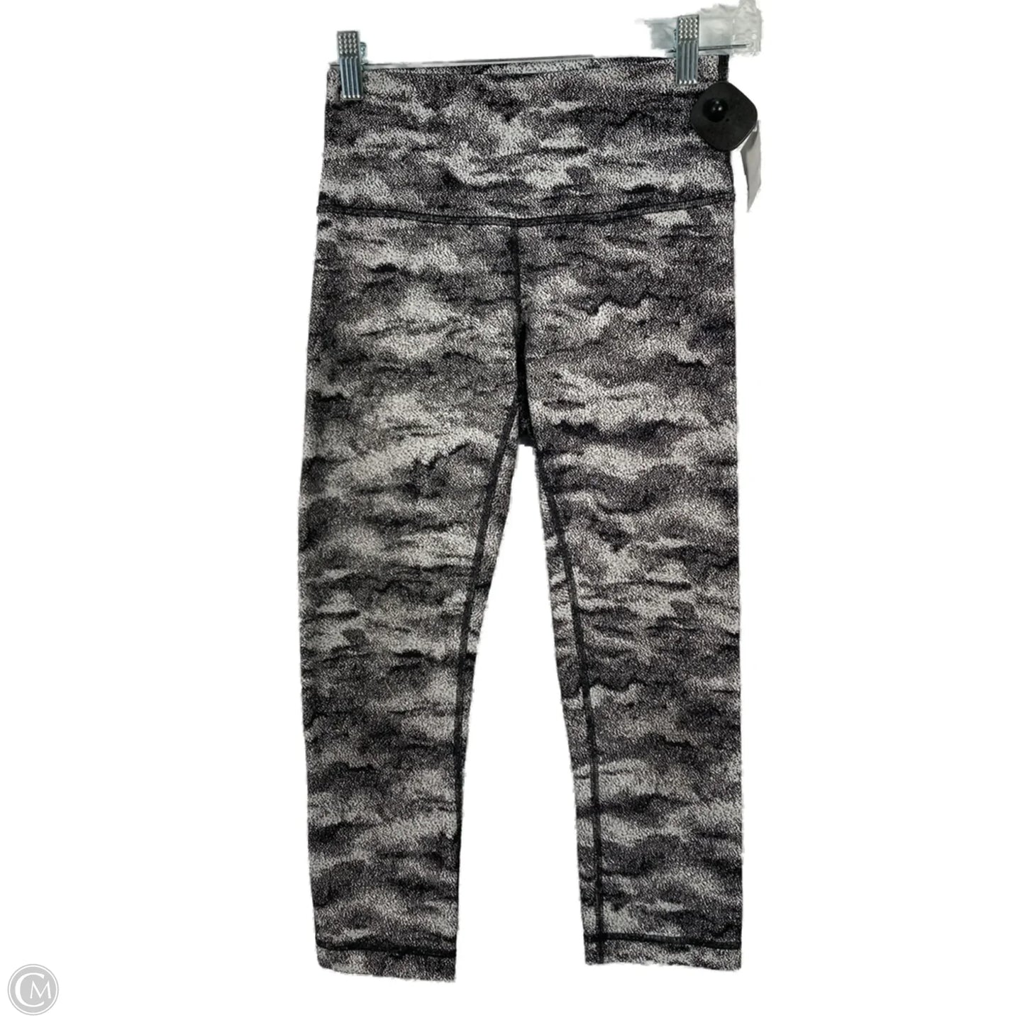 Athletic Capris By Lululemon In Black & White, Size: S