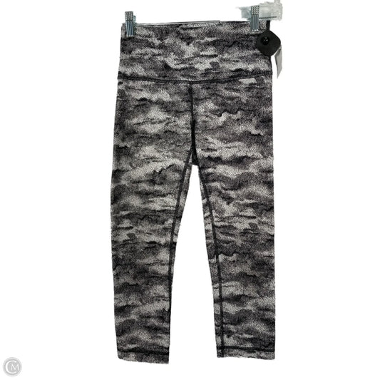Athletic Capris By Lululemon In Black & White, Size: S