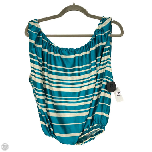 Top Sleeveless By Trina Turk In Blue & Cream, Size: Xs