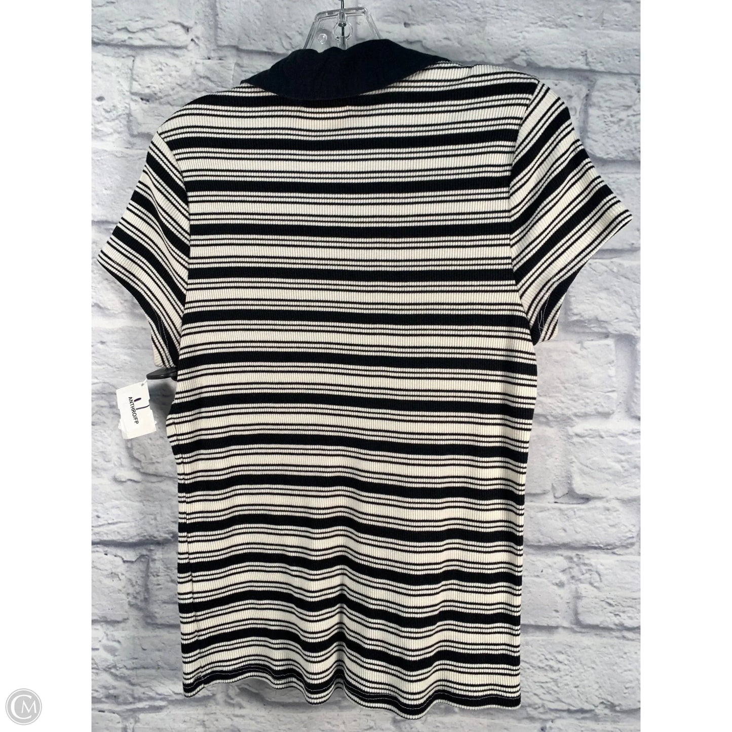 Top Short Sleeve By T.la In Black & Cream, Size: L