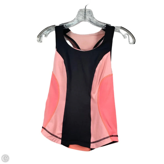 Athletic Tank Top By Lululemon In Black & Pink, Size: S