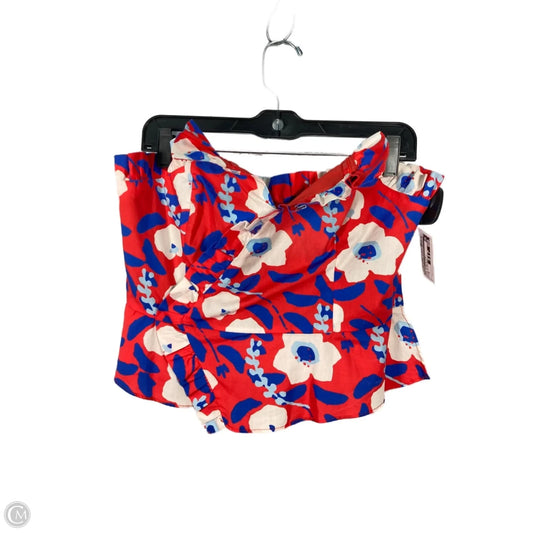 Top Sleeveless By Hutch In Blue & Red & White, Size: M