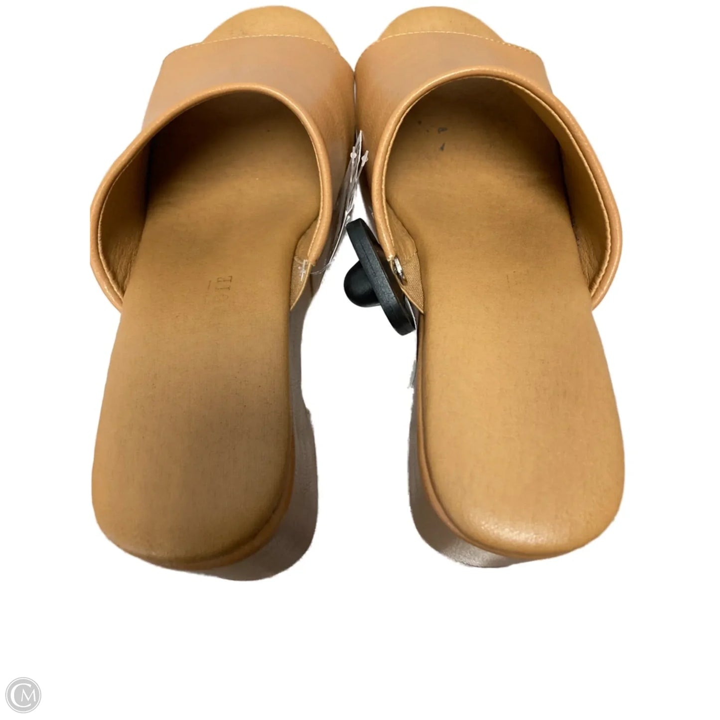 Sandals Heels Platform By Anthropologie In Tan, Size: 7