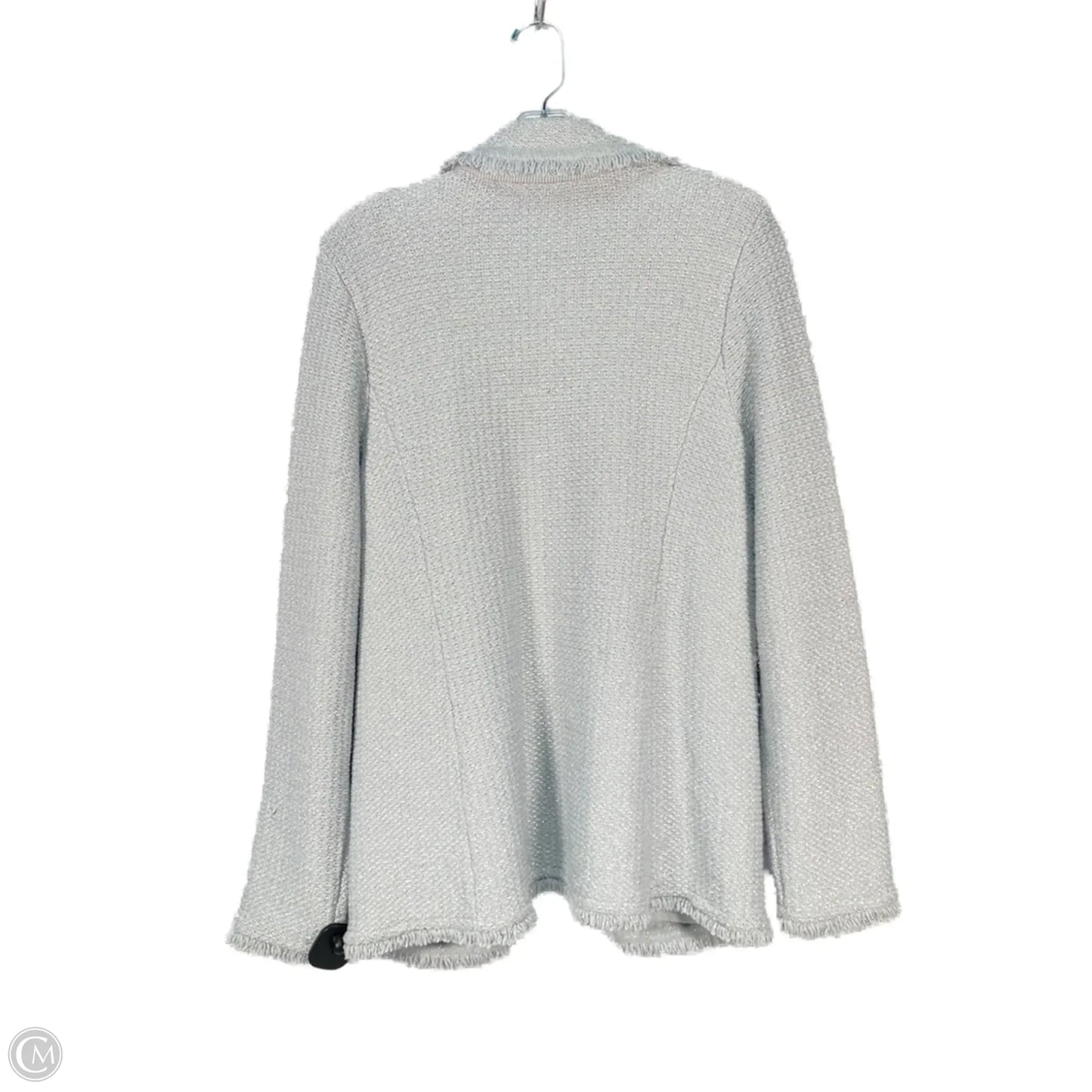 Jacket Shirt By Chicos In Silver, Size: M