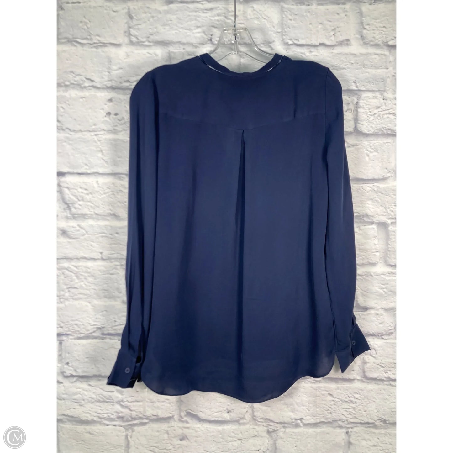 Blouse Long Sleeve By Elie Tahari In Blue, Size: S