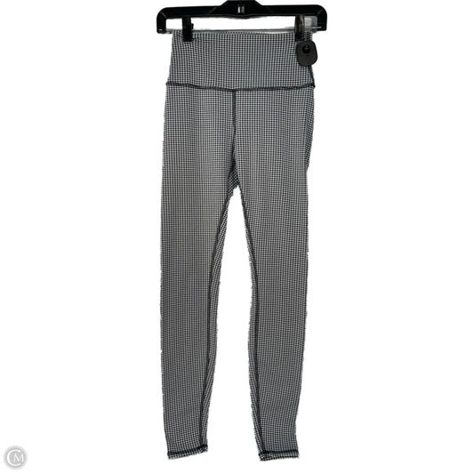 Athletic Leggings By Alo In Black & White, Size: Xs