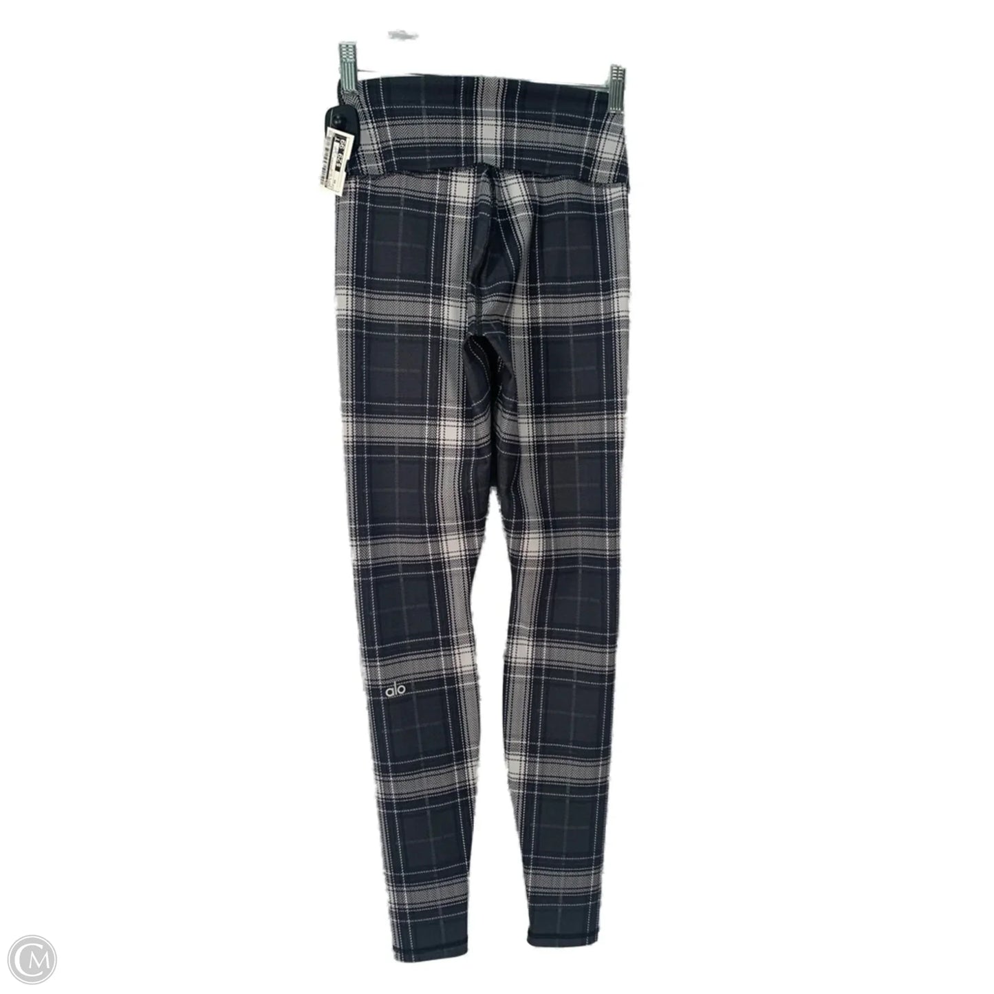 Athletic Leggings By Alo In Grey & White, Size: Xs