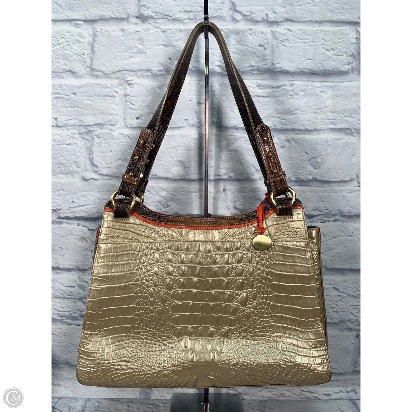 Handbag Designer By Brahmin, Size: Large