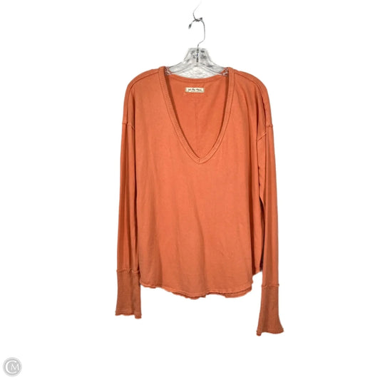 Top Long Sleeve By We The Free In Orange, Size: L