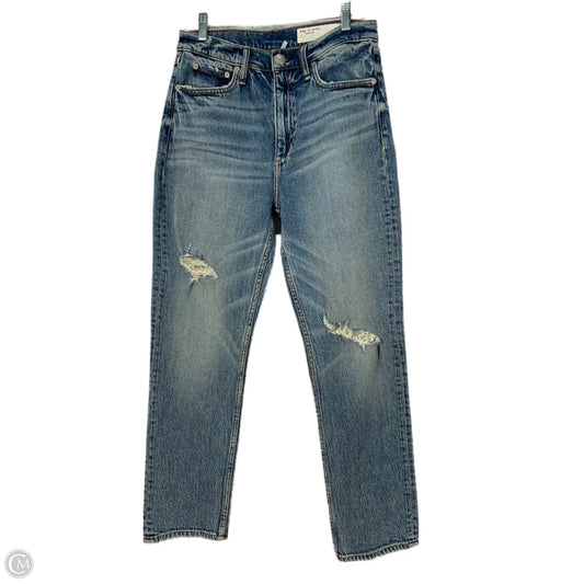 Jeans Straight By Rag And Bone In Blue, Size: 6