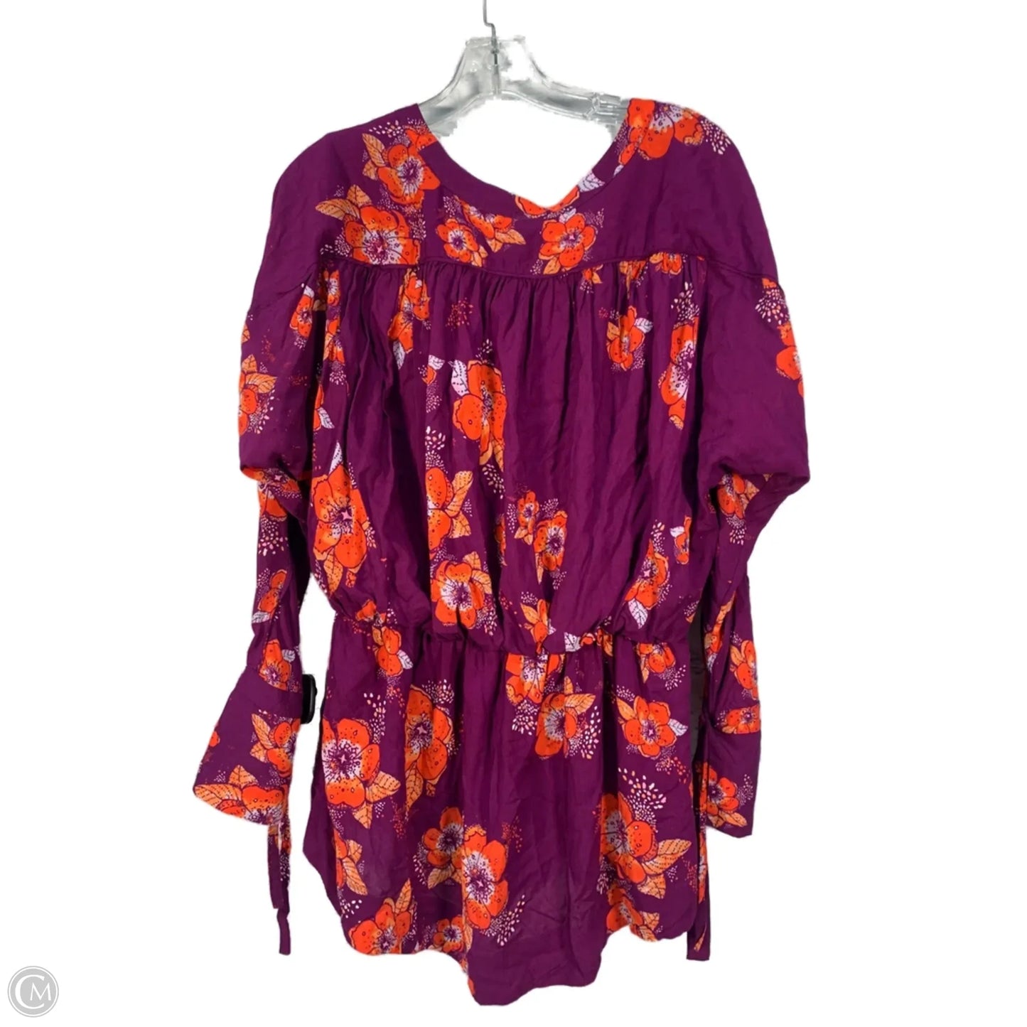 Top Long Sleeve By Free People In Purple & Red, Size: S