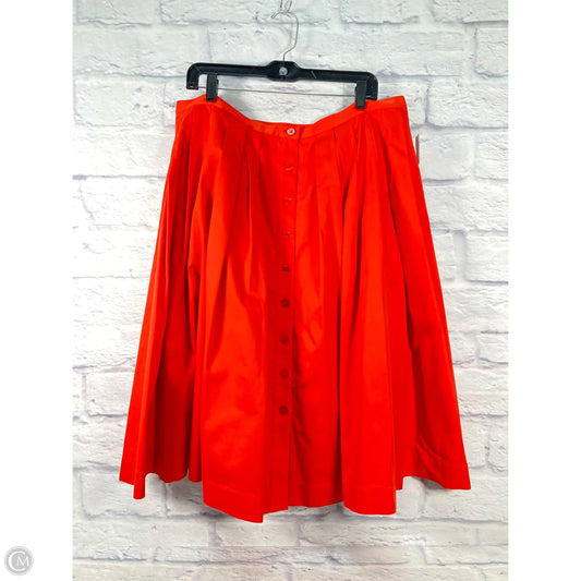 Skirt Midi By Brooks Brothers In Orange, Size: 16