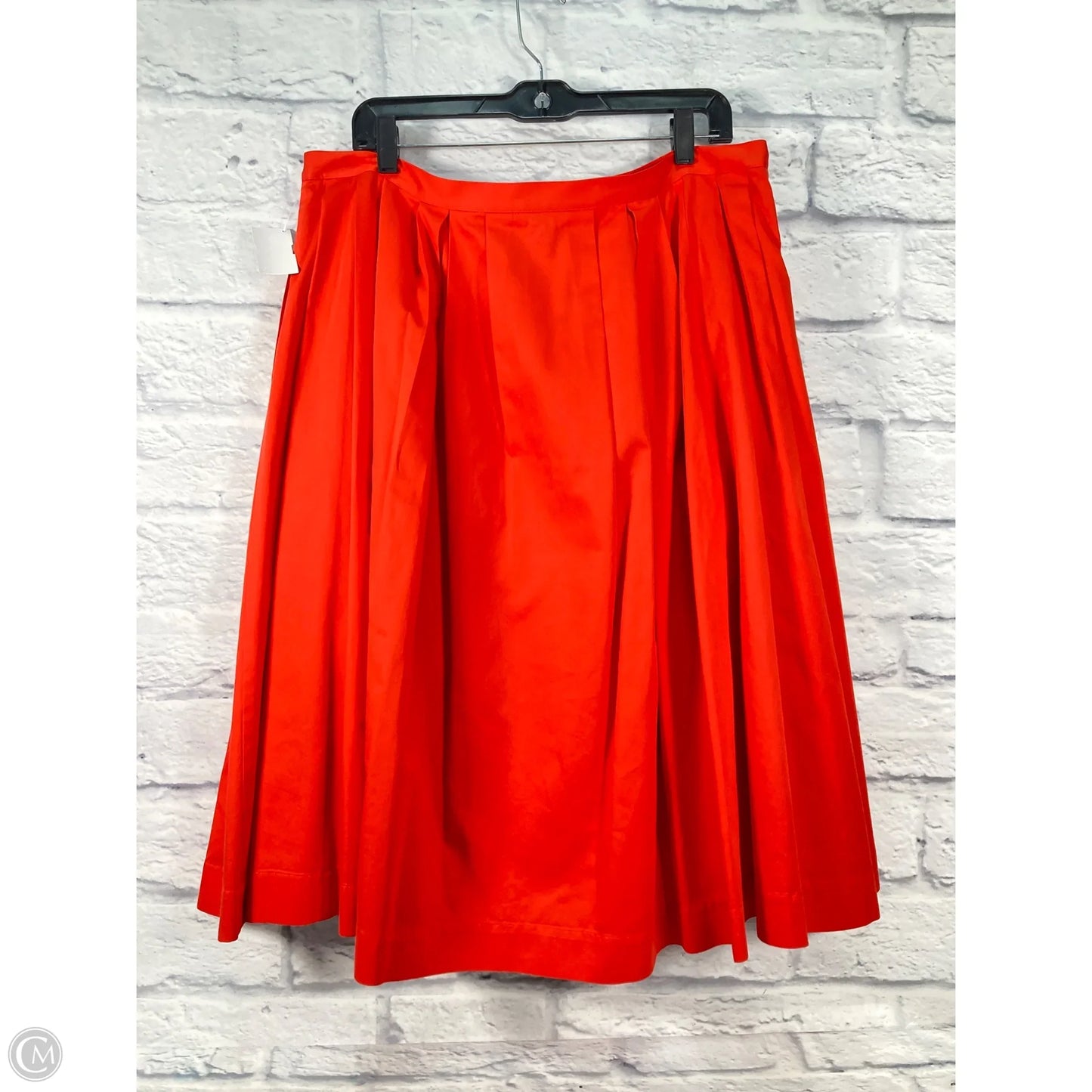 Skirt Midi By Brooks Brothers In Orange, Size: 16