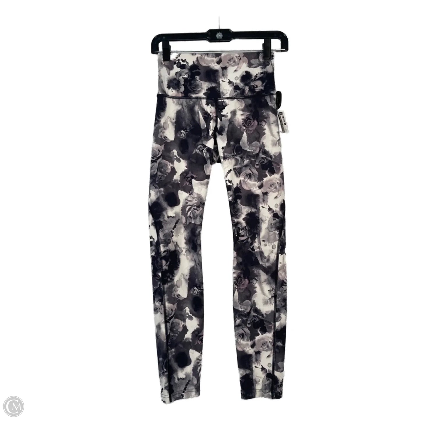 Athletic Leggings By Lululemon In Black & Grey, Size: S