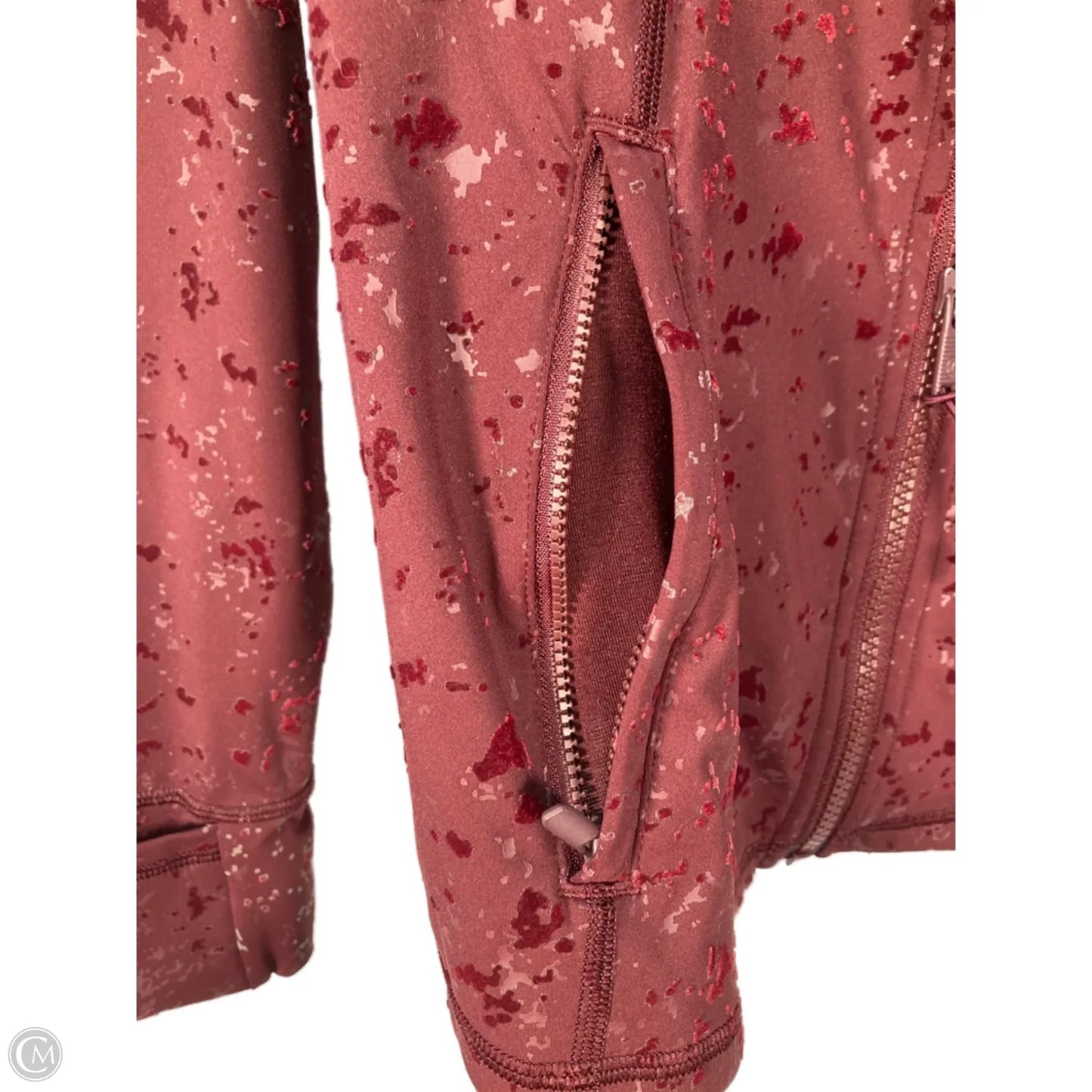 Athletic Jacket By Lululemon In Maroon, Size: L