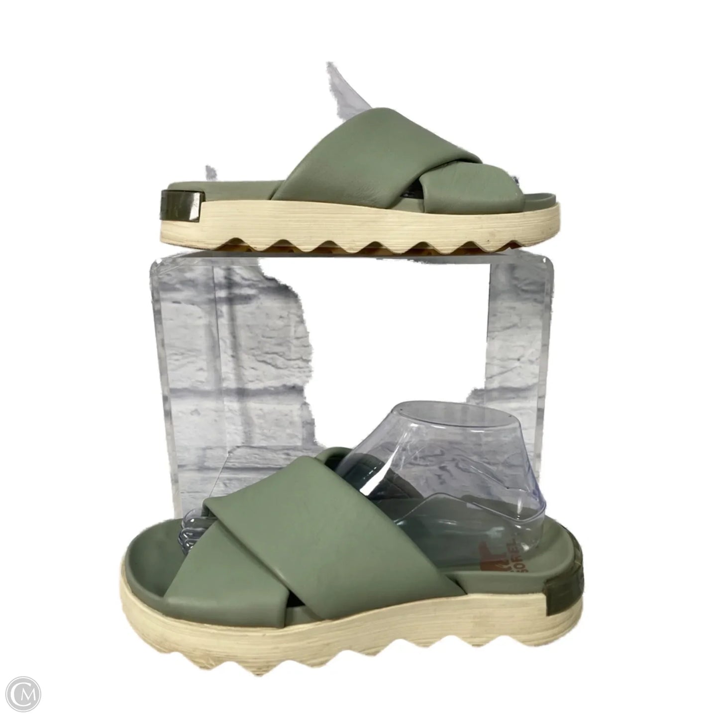 Sandals Flats By Sorel In Green, Size: 9.5