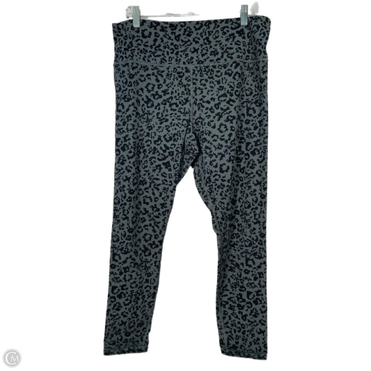 Athletic Leggings By Athleta In Black & Grey, Size: Xl