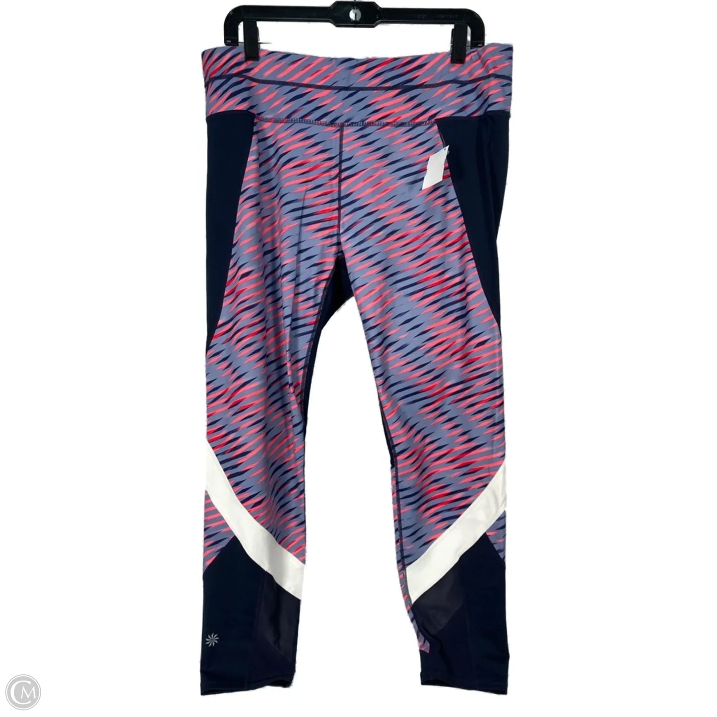 Athletic Leggings By Athleta In Blue & Pink, Size: Xl