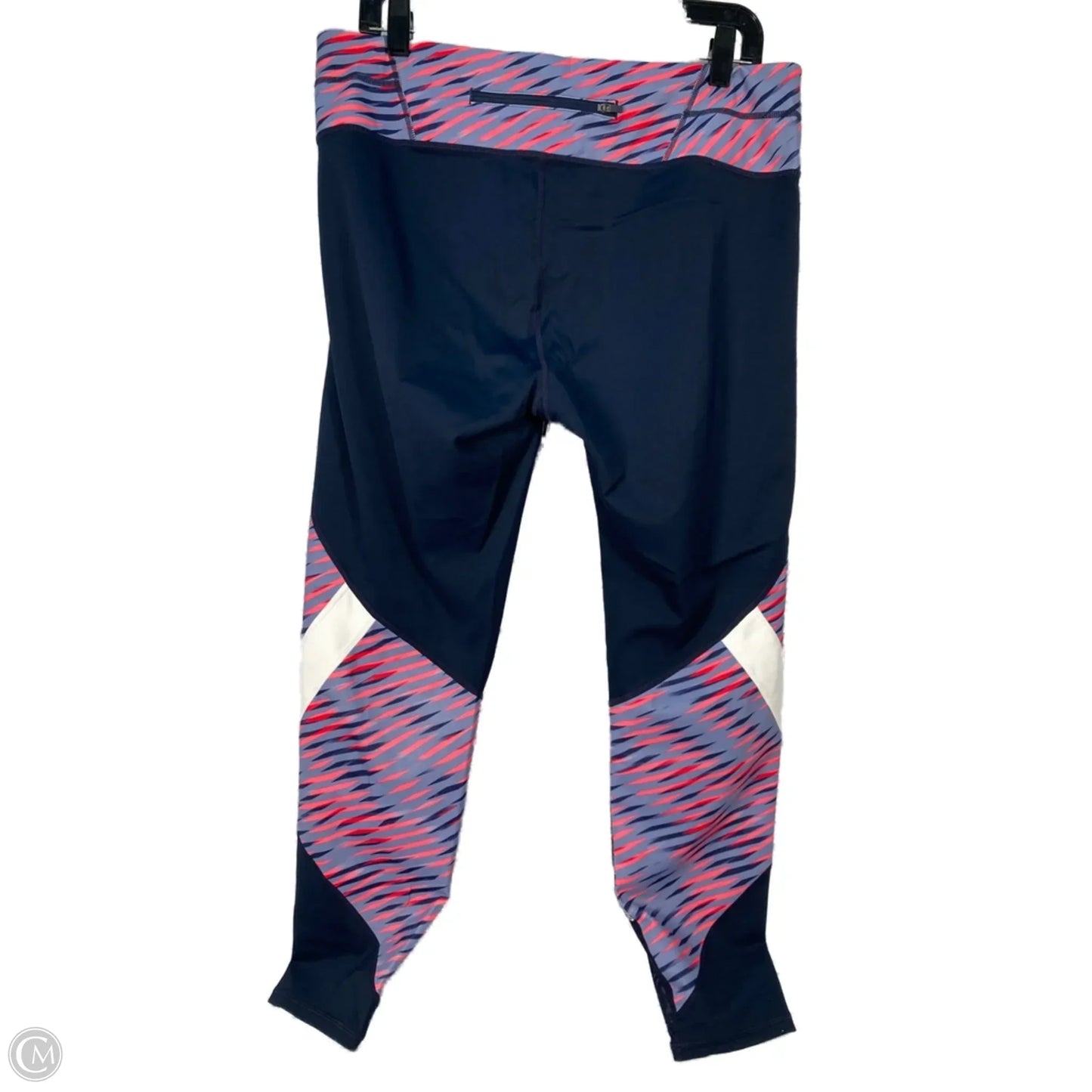 Athletic Leggings By Athleta In Blue & Pink, Size: Xl