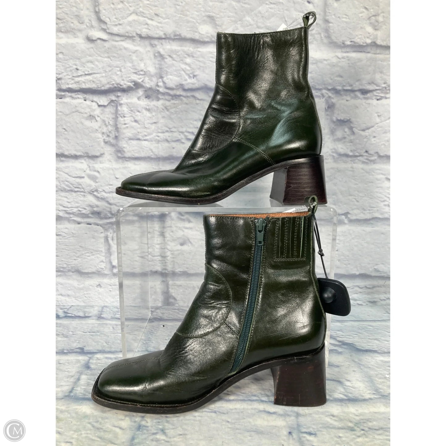Boots Ankle Heels By Jeffery Campbell In Green, Size: 8