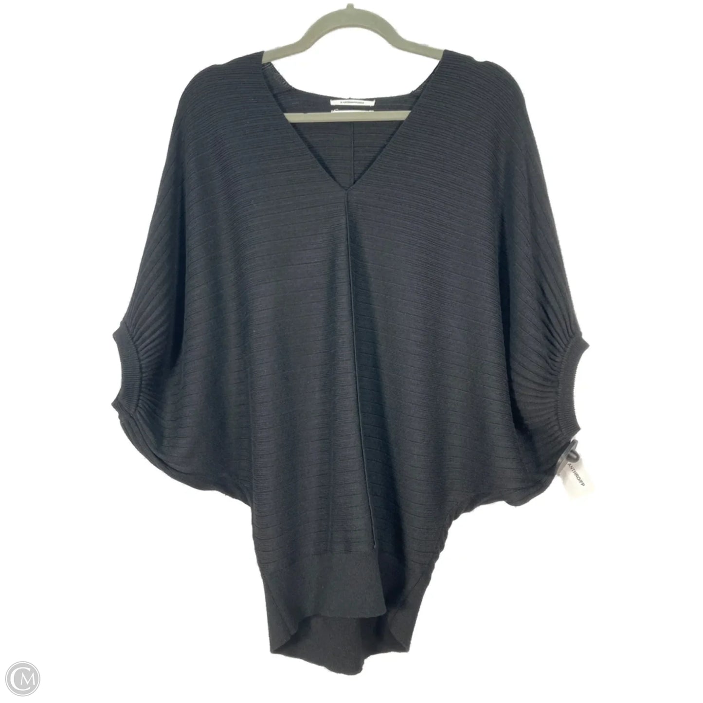 Sweater Short Sleeve By Anthropologie In Black, Size: S